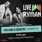 for King & Country To Kick Off First-Ever 'Live At The Ryman' Livestream Event