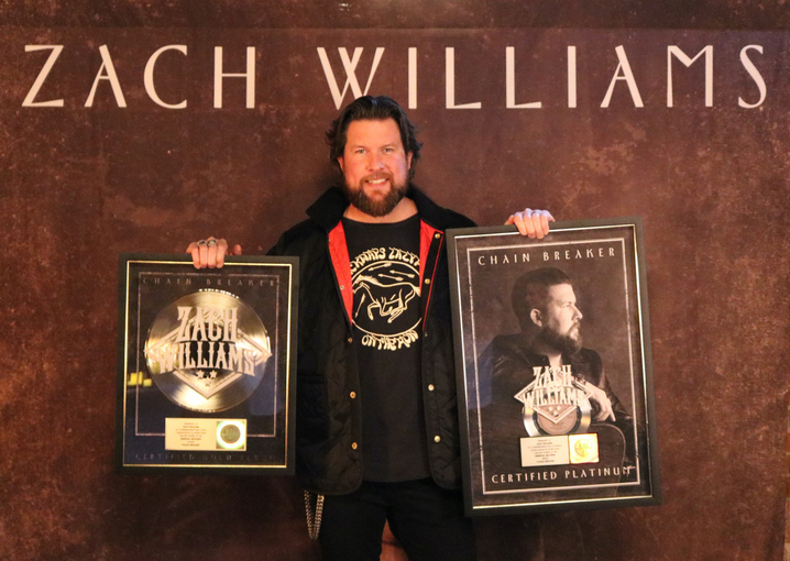 Zach Williams Receives Platinum and Gold Certifications