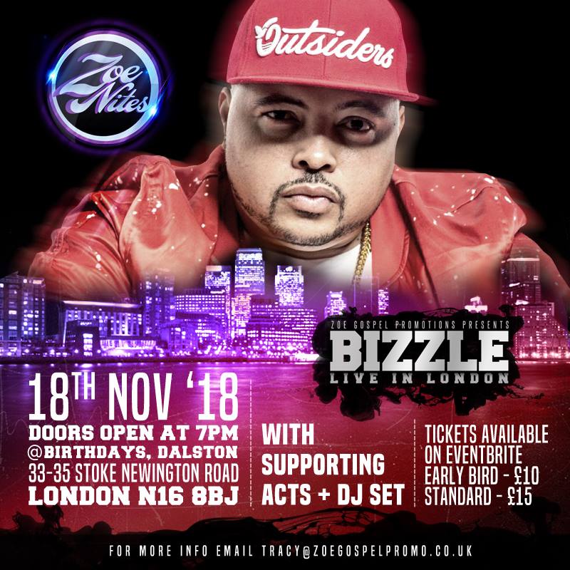 US Rapper Bizzle Performing Live In London This November
