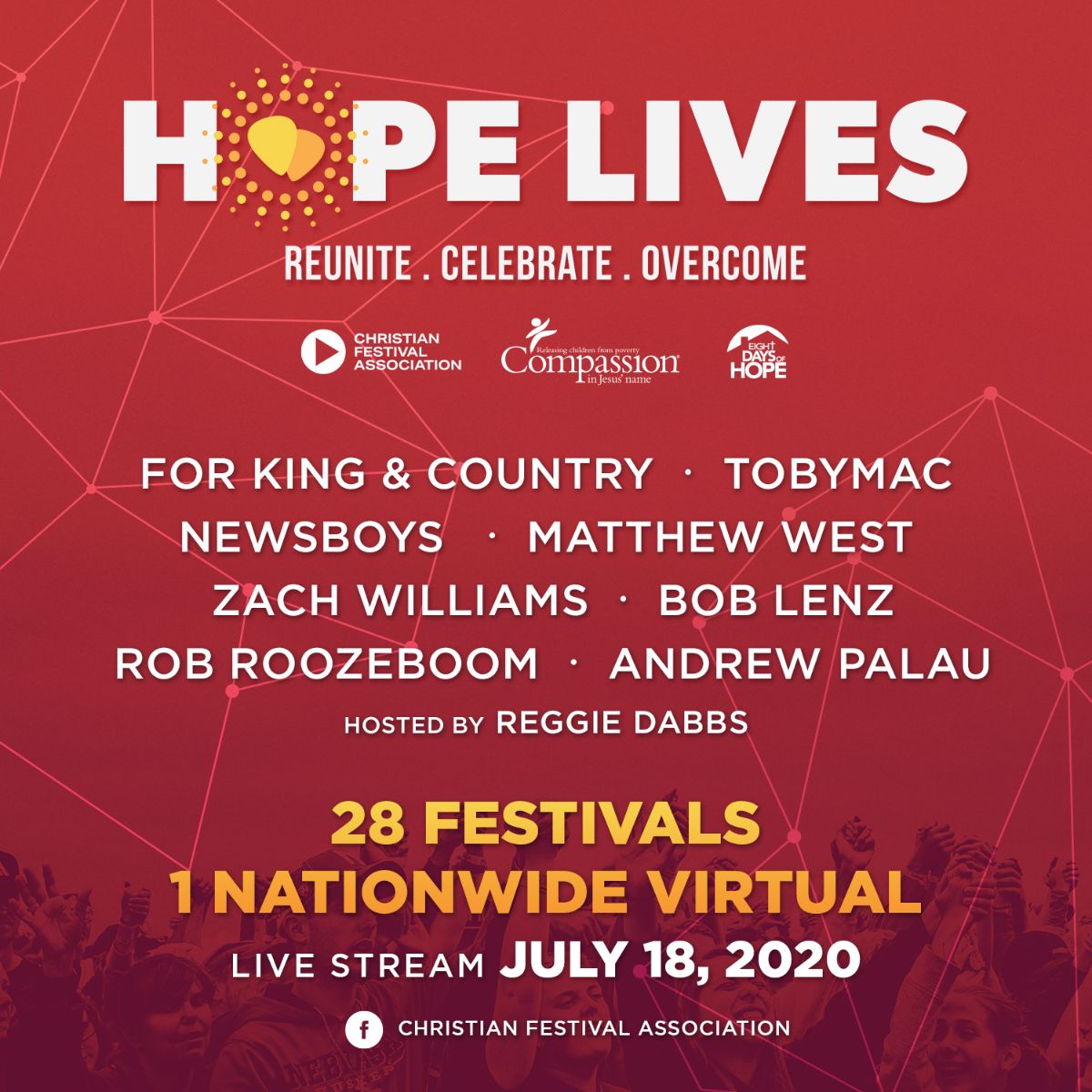 Hope Lives Virtual Festival To Feature TobyMac, for King & Country, Newsboys, Matthew West & Zach Williams
