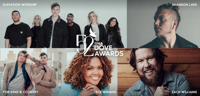 Elevation Worship, for KING & COUNTRY, Brandon Lake, CeCe Winans and Zach Williams Lead Nominations at The 52nd GMA Dove Awards